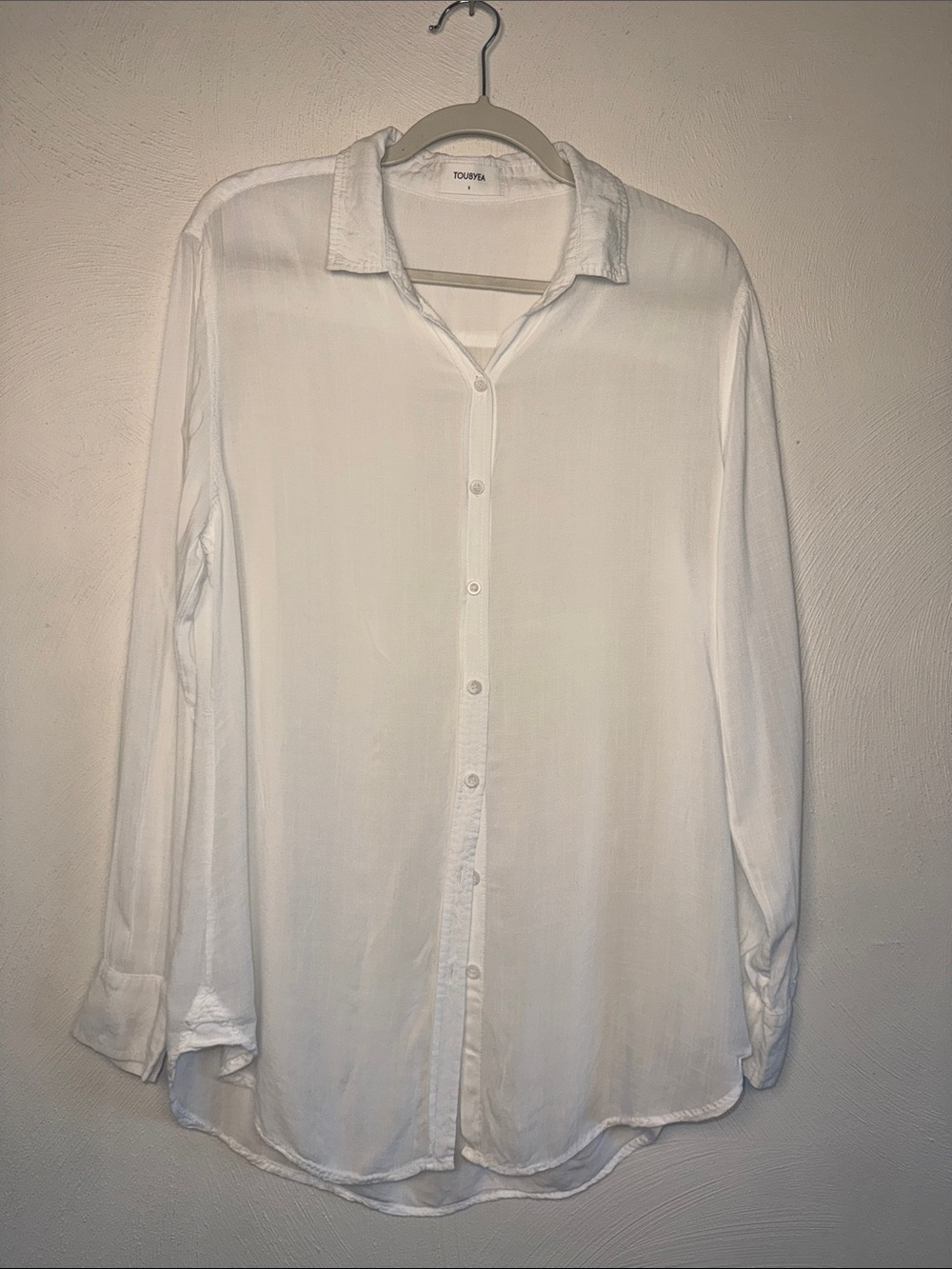 Tous White Lightweight Button-Down Shirt